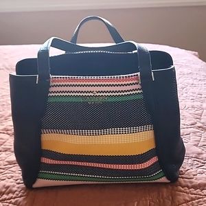 Kate Spade multi colored/navy small bag 10 inches length 8 high